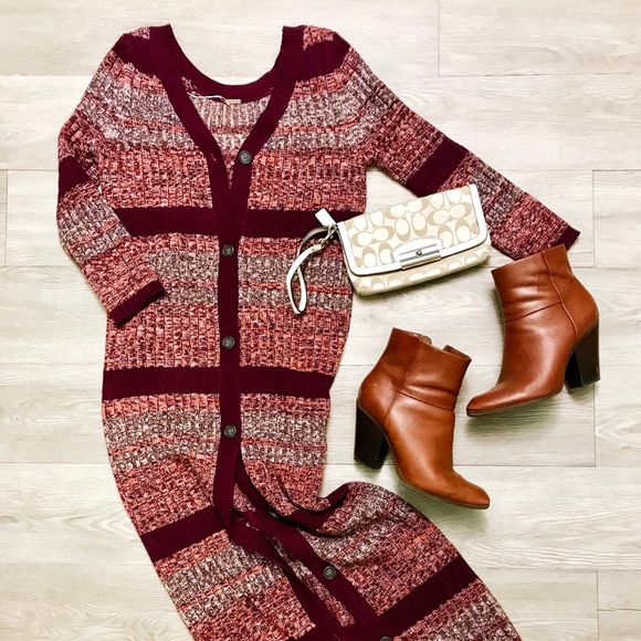 Free People Sweaters - 🆕 NWT Free People Aubergine Long Duster